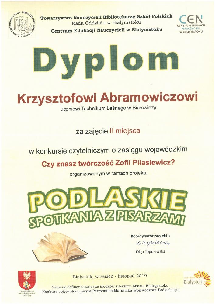 Konkurs czytelniczy "Czy znasz twórczość Zofii Piłasiewicz?"