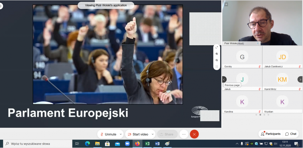 szkolenie o parlamencie europejskim